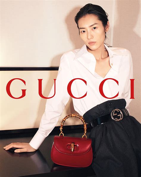 gucci bamboo 1947 campaign|liu wen Gucci bag.